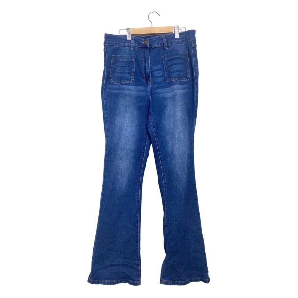 Our Republic For All Womens Flare Jeans Medium Wash High‎ Rise Size 12 Blue